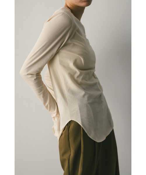 STYLEMIXER（スタイルミキサー）の「ロングスリーブスキントップ（Tシャツ/カットソー・レディース・ライトベージュ/ネイビー/ミント/ホワイト・FREE）」の17枚目の写真