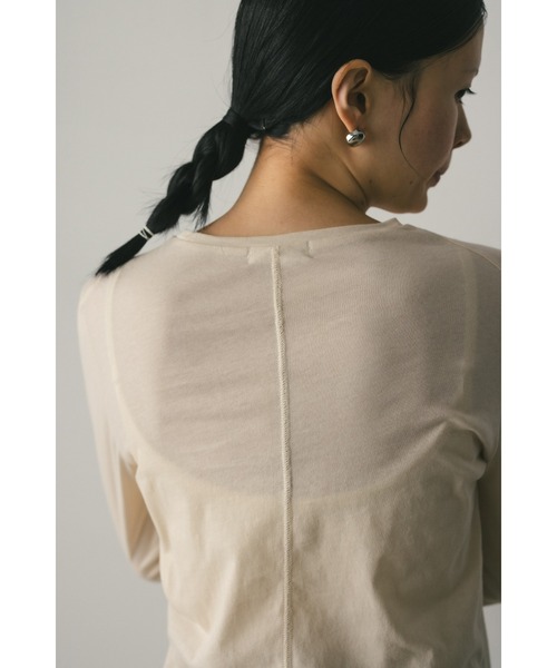 STYLEMIXER（スタイルミキサー）の「ロングスリーブスキントップ（Tシャツ/カットソー・レディース・ライトベージュ/ネイビー/ミント/ホワイト・FREE）」の20枚目の写真