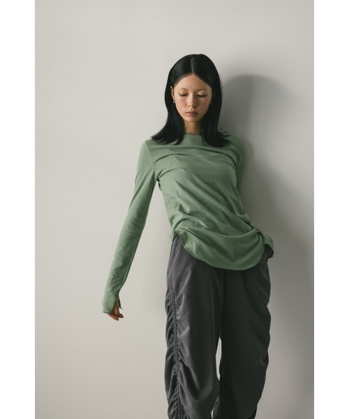 STYLEMIXER（スタイルミキサー）の「ロングスリーブスキントップ（Tシャツ/カットソー・レディース・ライトベージュ/ネイビー/ミント/ホワイト・FREE）」の22枚目の写真