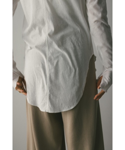 STYLEMIXER（スタイルミキサー）の「ロングスリーブスキントップ（Tシャツ/カットソー・レディース・ライトベージュ/ネイビー/ミント/ホワイト・FREE）」の11枚目の写真