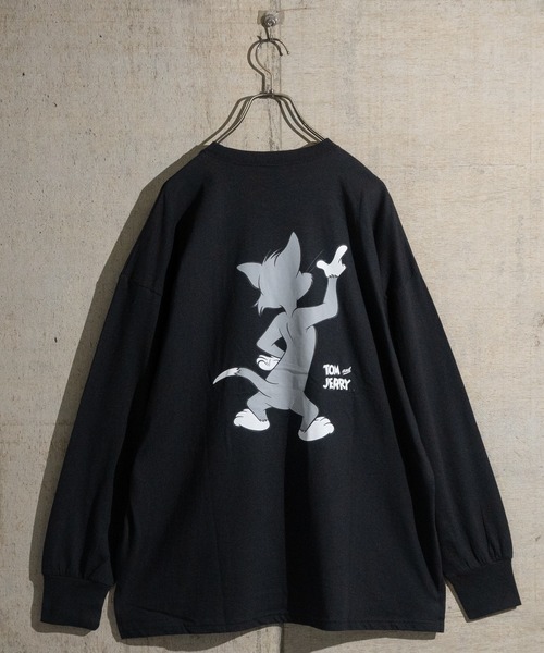 Tom&Jerry(トムアンドジェリー)の「【40I】〔Tom & Jerry/トム & ジェリー〕フロント/バックプリント ビックシルエットロンT(Tシャツ/カットソー・メンズ・ホワイト系その他/グリーン/ベージュ/パープル/ブラック/ホワイト/グレー/チャコールグレー・LARGE/X-LARGE/MEDIUM)」の22枚目の写真