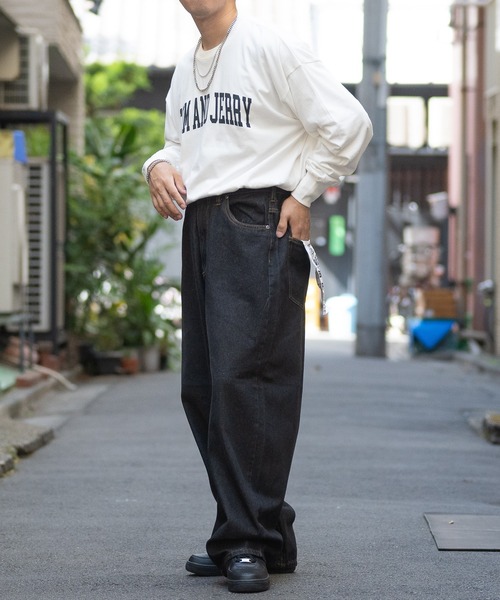 Tom&Jerry(トムアンドジェリー)の「【40I】〔Tom & Jerry/トム & ジェリー〕フロント/バックプリント ビックシルエットロンT(Tシャツ/カットソー・メンズ・ホワイト系その他/グリーン/ベージュ/パープル/ブラック/ホワイト/グレー/チャコールグレー・LARGE/X-LARGE/MEDIUM)」の11枚目の写真