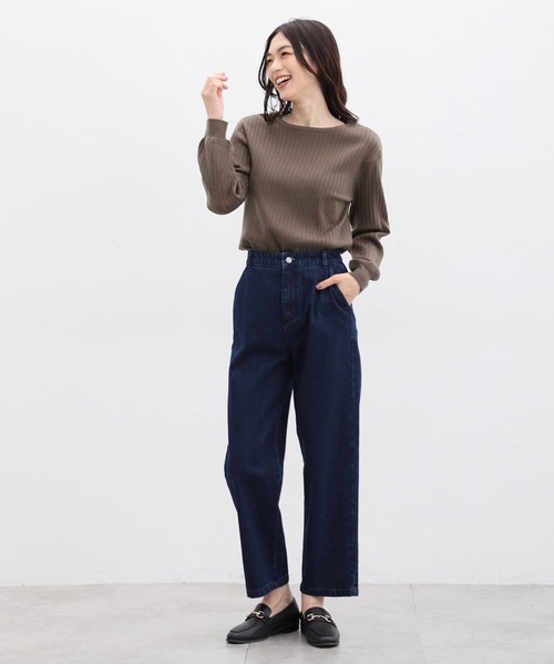 Honeys（ハニーズ）の「ヒアルロン酸ボートネックニット（ニット