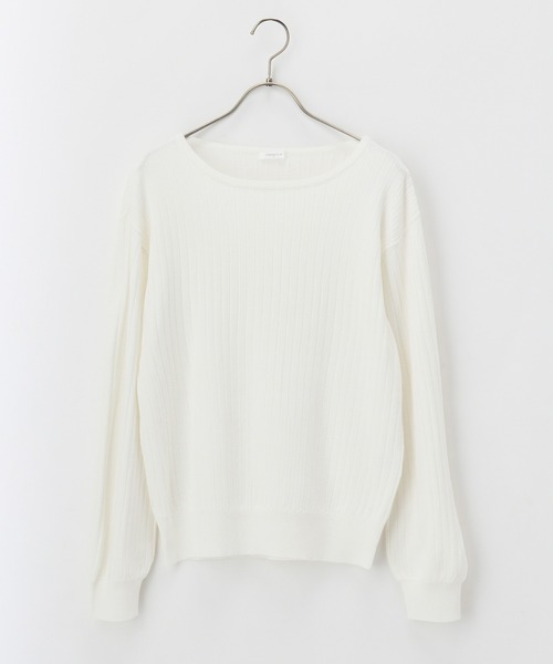 ヒアルロン酸ボートネックニット（ニット/セーター）｜Honeys