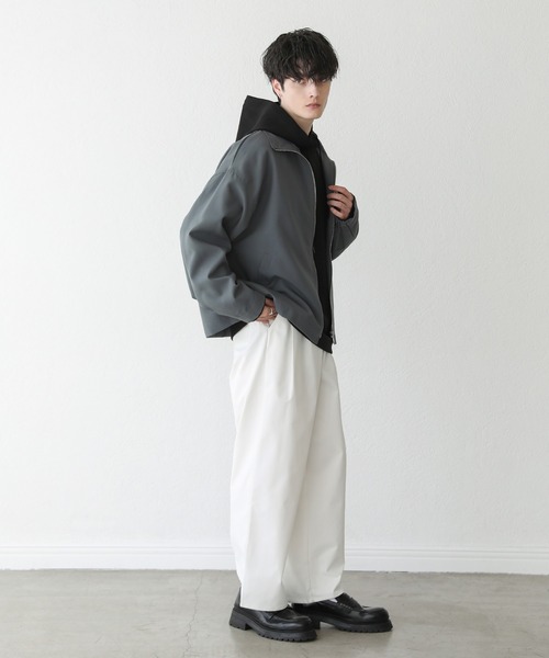 ASTRONOMY(アストロノミー)の「Buyer's Select/ポリツイルハイネックショートブルゾン(ブルゾン・メンズ・ブルー/オフホワイト/ブラック/チャコール・XL/M/L)」の11枚目の写真