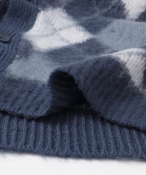 ITEMS URBANRESEARCH（アイテムズ アーバンリサーチ）の「アーガイルモヘア オーバーサイズニットカーディガン（ニット/セーター・メンズ・ブラウン/ネイビー/グレー・MEDIUM/LARGE）」の19枚目の写真