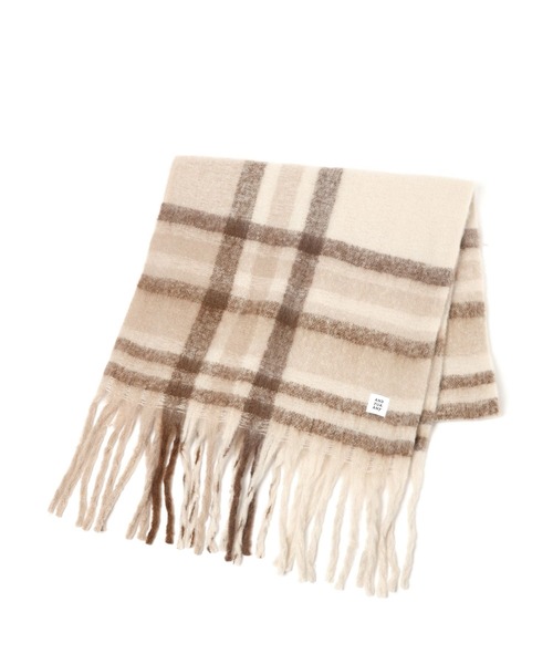 GLOBAL WORK（グローバルワーク）の「BIGチェックマフラー/AND YUA ANY/975785（マフラー・キッズ・ベージュ/ピンク/ブラウン・ONE SIZE）」の10枚目の写真