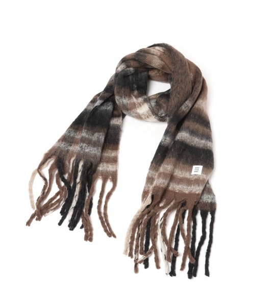 GLOBAL WORK（グローバルワーク）の「BIGチェックマフラー/AND YUA ANY/975785（マフラー・キッズ・ベージュ/ピンク/ブラウン・ONE SIZE）」の12枚目の写真