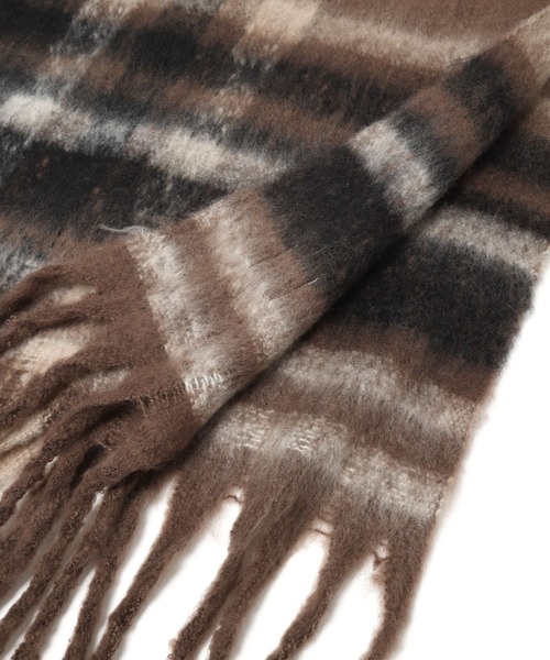 GLOBAL WORK（グローバルワーク）の「BIGチェックマフラー/AND YUA ANY/975785（マフラー・キッズ・ベージュ/ピンク/ブラウン・ONE SIZE）」の15枚目の写真