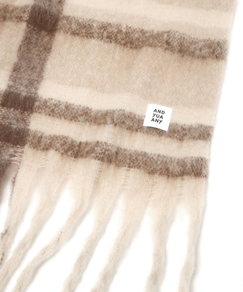 GLOBAL WORK（グローバルワーク）の「BIGチェックマフラー/AND YUA ANY/975785（マフラー・キッズ・ベージュ/ピンク/ブラウン・ONE SIZE）」の17枚目の写真