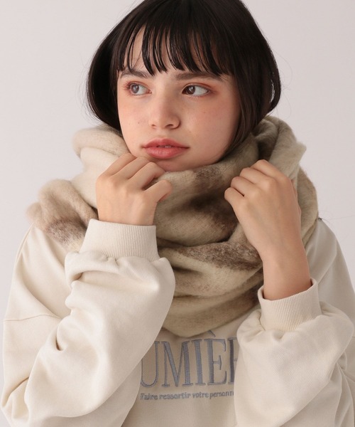 GLOBAL WORK（グローバルワーク）の「BIGチェックマフラー/AND YUA ANY/975785（マフラー・キッズ・ベージュ/ピンク/ブラウン・ONE SIZE）」の22枚目の写真