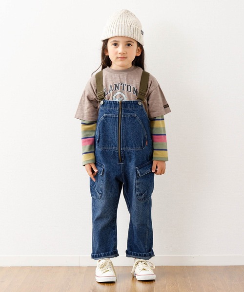 F.O.KIDS（エフオーキッズ）の「F.O.KIDS/エフオーキッズ オーバーオール（サロペット/オーバーオール・キッズ・カーキ/インディゴブルー/ベージュ・130/140/150）」の18枚目の写真