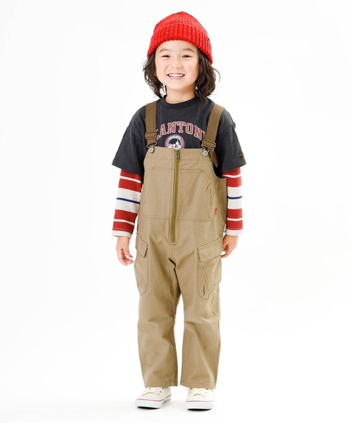 F.O.KIDS（エフオーキッズ）の「F.O.KIDS/エフオーキッズ オーバーオール（サロペット/オーバーオール・キッズ・カーキ/インディゴブルー/ベージュ・130/140/150）」の13枚目の写真