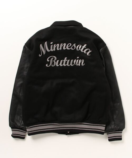∴【 BUTWIN / バトウィン 】 ウール × レザー スタジャン WOOL