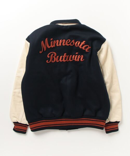 ∴【 BUTWIN / バトウィン 】 ウール × レザー スタジャン WOOL