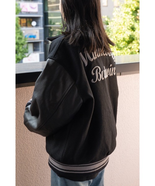 BUTWIN(バトウィン)の「∴【 BUTWIN / バトウィン 】 ウール × レザー スタジャン WOOL/LEATHER JACKET(ブルゾン・メンズ・ネイビー/ブラック・M/L)」の7枚目の写真