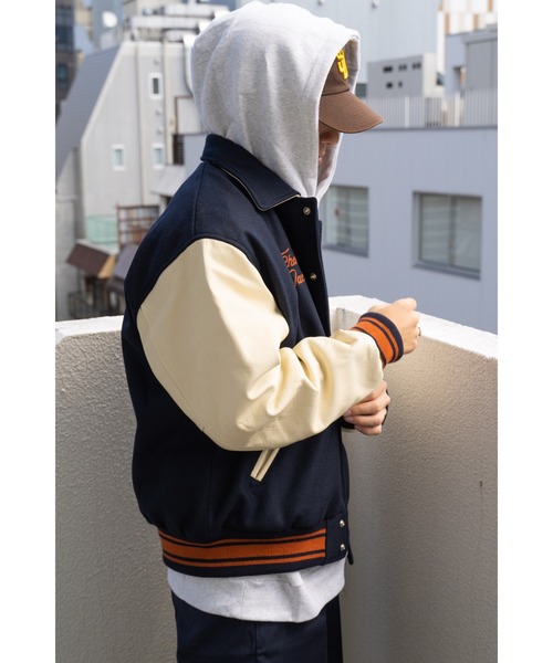 BUTWIN(バトウィン)の「∴【 BUTWIN / バトウィン 】 ウール × レザー スタジャン WOOL/LEATHER JACKET(ブルゾン・メンズ・ネイビー/ブラック・M/L)」の21枚目の写真