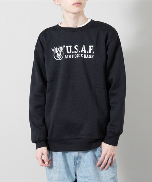 STYLEBLOCK（スタイルブロック）の「裏起毛プリントスウェットトレーナー（スウェット・メンズ・オートミール/グレー系その他2/グリーン系その他/グレー/ブラック系その他/カーキ/ブラック/グレー系その他/チャコール・L/LL/M）」の2枚目の写真