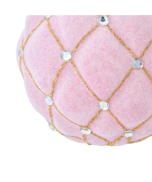 セール】ガラスオーナメント ベルベット ピンク（インテリア雑貨