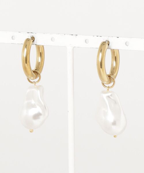 ebine(エビネ)の「金属アレルギー対応/Baroque Pearl Pierce/サージカルステンレスピアス(ピアス(両耳用)・レディース・シルバー/ゴールド・FREE)」の8枚目の写真