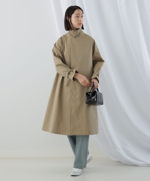 Ray BEAMS（レイビームス）の「GYMPHLEX / バルマカーン コート（ステンカラーコート・レディース・ベージュ・14/12）」の6枚目の写真