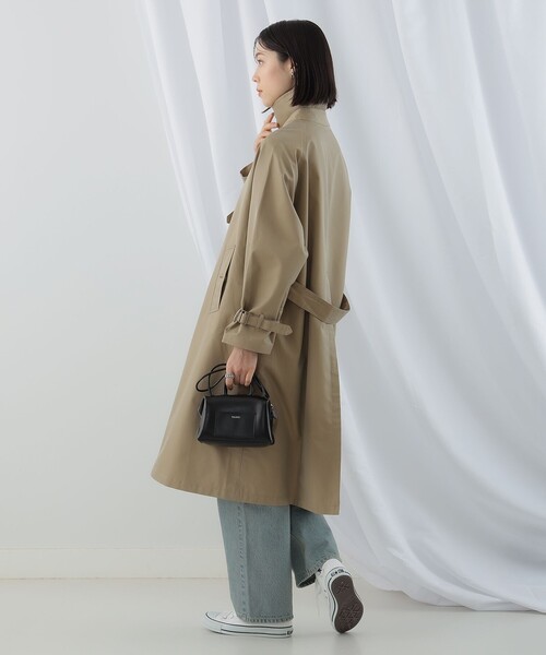Ray BEAMS（レイビームス）の「GYMPHLEX / バルマカーン コート（ステンカラーコート・レディース・ベージュ・14/12）」の10枚目の写真