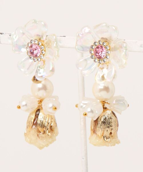tone(トーン)の「【Mermaid Pink】オーロラカラービジュードライフラワーピアス【推し活】(MA)(ピアス(両耳用)・レディース・イエロー/ピンク/パープル/ブラック/レッド/グリーン/オレンジ/ホワイト/ブルー・FREE)」の7枚目の写真