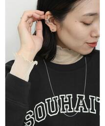 Samansa Mos2 blue | ◎シアーラメプルオーバー(Tシャツ/カットソー)