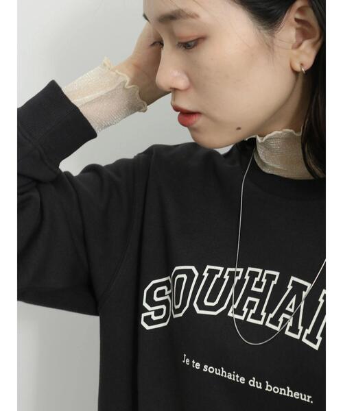 Samansa Mos2 blue（サマンサモスモスブルー）の「◎シアーラメプルオーバー（Tシャツ/カットソー・レディース・キナリ/ブラウン/ブラック・F）」の17枚目の写真