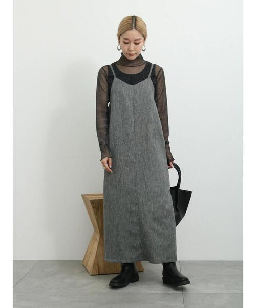 Samansa Mos2 blue（サマンサモスモスブルー）の「◎シアーラメプルオーバー（Tシャツ/カットソー・レディース・キナリ/ブラウン/ブラック・F）」の20枚目の写真