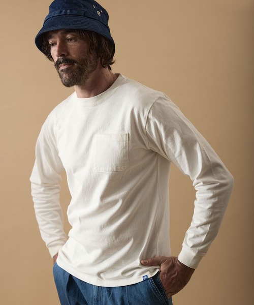 GORDON MILLER(ゴードンミラー)の「GORDON MILLER 無地 ポケットロングスリーブ Tシャツ(Tシャツ/カットソー・メンズ・ブラック/ホワイト/サックスブルー/ブラウン・L/M/XL)」の22枚目の写真