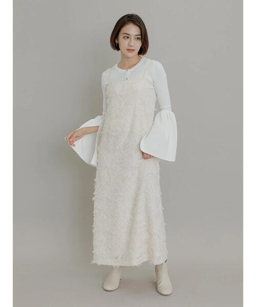 Te chichi（テチチ）の「【Atelier Blanc】フェザージャカードキャミワンピース（ワンピース・レディース・オフホワイト・F）」の4枚目の写真