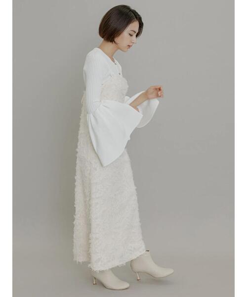 Te chichi（テチチ）の「【Atelier Blanc】フェザージャカードキャミワンピース（ワンピース・レディース・オフホワイト・F）」の5枚目の写真
