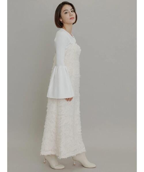 Te chichi（テチチ）の「【Atelier Blanc】フェザージャカードキャミワンピース（ワンピース・レディース・オフホワイト・F）」の7枚目の写真