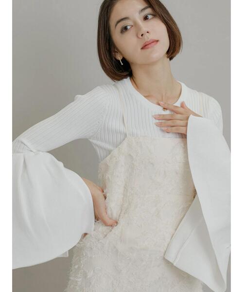 Te chichi（テチチ）の「【Atelier Blanc】フェザージャカードキャミワンピース（ワンピース・レディース・オフホワイト・F）」の13枚目の写真