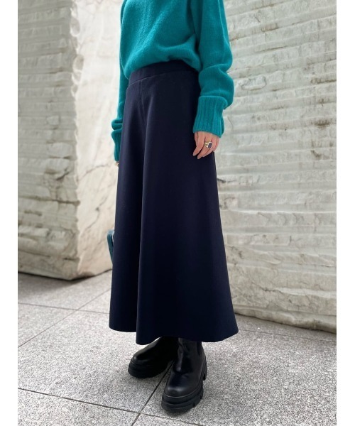 GALLEST（ギャレスト）の「メルトンフレアスカート（スカート・レディース・ナチュラル/ダークブラウン/ブルー系その他・05/38/36/40）」の3枚目の写真