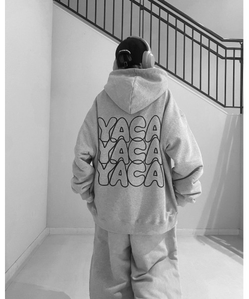 YACA(ヤーカ)の「yaca logo print hoodie/ヤーカロゴプリントフーディ(スウェット・レディース・ブラック/グレー/アッシュグレー・FREE)」の20枚目の写真