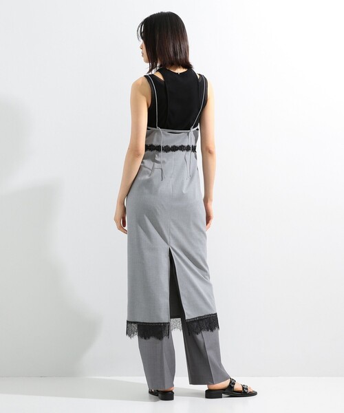 Ray BEAMS（レイビームス）の「Ray BEAMS / レース トリム キャミ ワンピース（ワンピース・レディース・ブラック/グレー・0/1）」の5枚目の写真