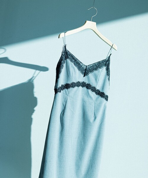 Ray BEAMS（レイビームス）の「Ray BEAMS / レース トリム キャミ ワンピース（ワンピース・レディース・ブラック/グレー・0/1）」の12枚目の写真