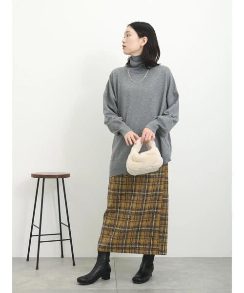 Samansa Mos2 blue（サマンサモスモスブルー）の「◎アシンメトリータートルニット（ニット/セーター・レディース・ブラック/ブルー/グレー・F）」の9枚目の写真