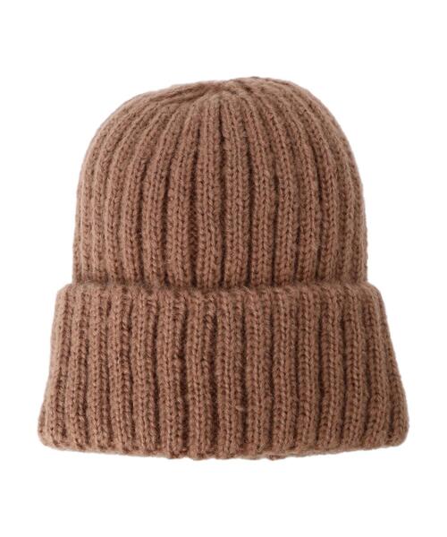 Green　Parks（グリーンパークス）の「・モヘアライクワッチ（ニットキャップ/ビーニー・レディース・モカ/ブルー/アイボリー/ブラック・FREE）」の10枚目の写真