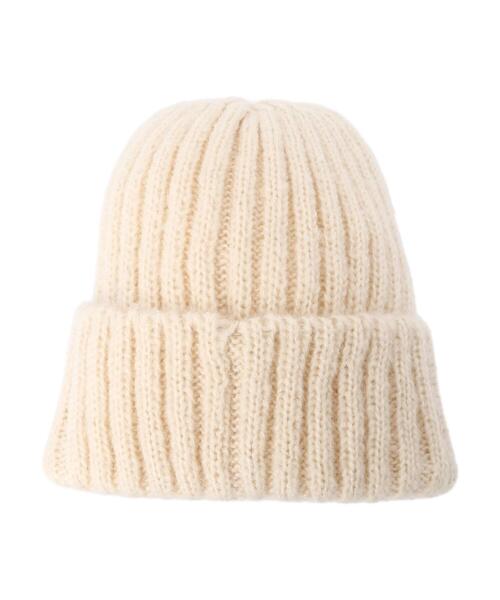 Green　Parks（グリーンパークス）の「・モヘアライクワッチ（ニットキャップ/ビーニー・レディース・モカ/ブルー/アイボリー/ブラック・FREE）」の13枚目の写真