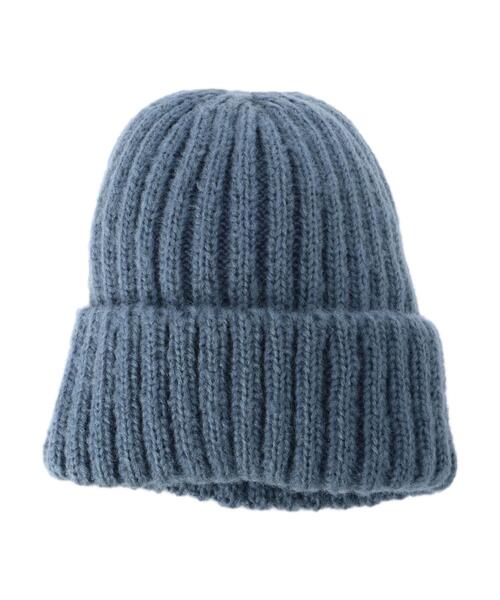 Green　Parks（グリーンパークス）の「・モヘアライクワッチ（ニットキャップ/ビーニー・レディース・モカ/ブルー/アイボリー/ブラック・FREE）」の16枚目の写真