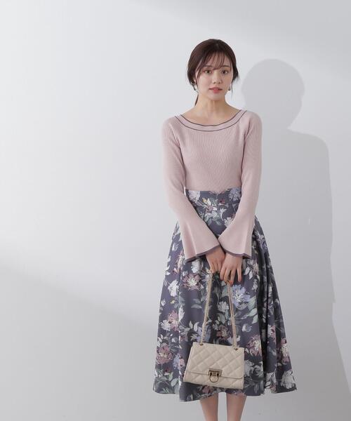 PROPORTION BODY DRESSING（プロポーションボディドレッシング）の「フラワータックスカート / 1214120110（スカート・レディース・ダークグレー/ホワイト系その他・MEDIUM/SMALL/X-SMALL）」の20枚目の写真