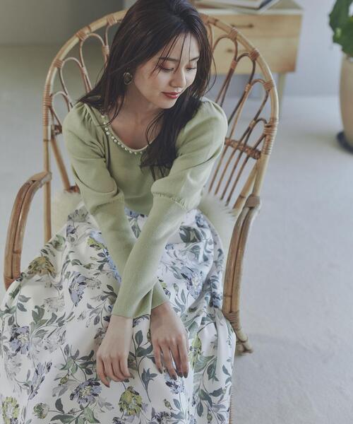 PROPORTION BODY DRESSING（プロポーションボディドレッシング）の「フラワータックスカート / 1214120110（スカート・レディース・ダークグレー/ホワイト系その他・MEDIUM/SMALL/X-SMALL）」の10枚目の写真