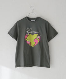 【GANNI / ガニー】Basic Jersey Heart Relaxed T-shirt:Tシャツ