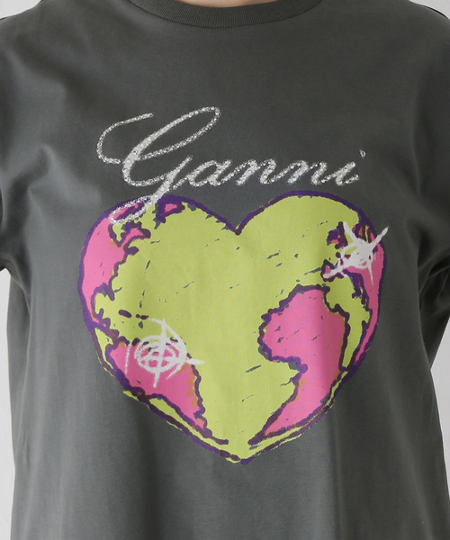 GANNI(ガニー)の「【GANNI / ガニー】Basic Jersey Heart Relaxed T-shirt:Tシャツ(Tシャツ/カットソー・レディース・ブラック・SMALL)」の10枚目の写真