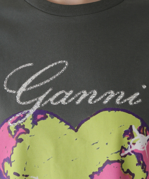 GANNI(ガニー)の「【GANNI / ガニー】Basic Jersey Heart Relaxed T-shirt:Tシャツ(Tシャツ/カットソー・レディース・ブラック・SMALL)」の11枚目の写真