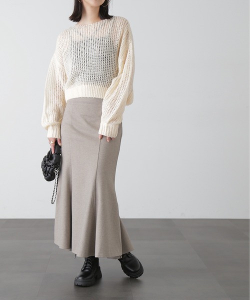 FREE'S MART（フリーズマート）の「◇シアーモヘヤライクニット（ニット/セーター・レディース・ホワイト/オレンジ/グレー/ブルー・FREE）」の14枚目の写真