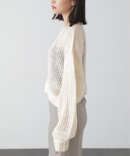 FREE'S MART（フリーズマート）の「◇シアーモヘヤライクニット（ニット/セーター・レディース・ホワイト/オレンジ/グレー/ブルー・FREE）」の16枚目の写真